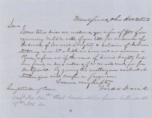 Revolutionary War Pension for ? Dayton - Connecticut - 1853 dated American Revolutionary War