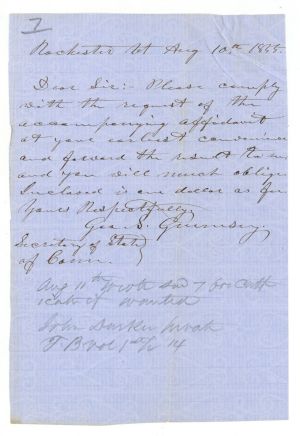 Revolutionary War Pension Request - Connecticut - 1855 dated American Revolutionary War
