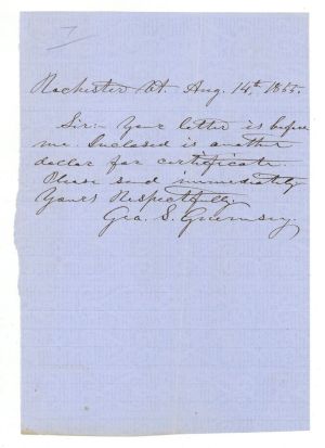 Revolutionary War Pension Request - Connecticut - 1855 dated American Revolutionary War