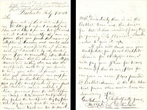 Revolutionary War Pension for Jacob Babbit and Stephen Hosmer - Connecticut - 1856 dated American Revolutionary War