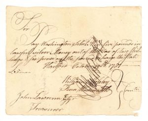 Pay Order signed by Oliver Wolcott, Jr. - Connecticut - 1787 dated American Revolutionary War