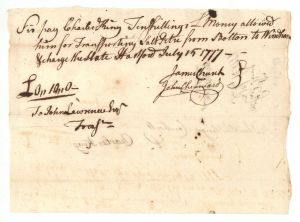 1777 dated Revolutionary War Document for Salt Petre