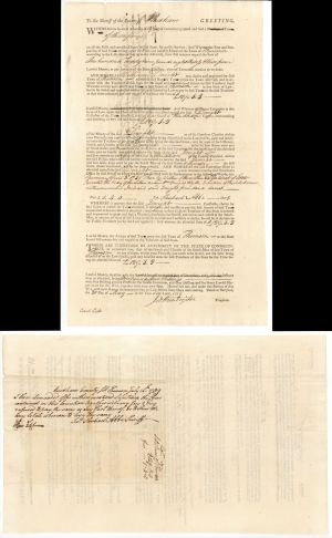 1789 dated Poll Tax Document signed by General Jedediah Huntington - American Revolutionary War Autograph