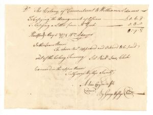 1775 dated Pay Order - American Revolutionary War Document