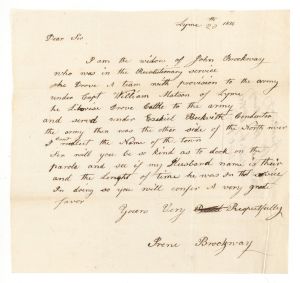 1856 dated Soldier Verification Letter - American Revolutionary War Document
