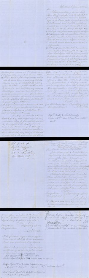 1853 dated Letters - American Revolutionary War Document