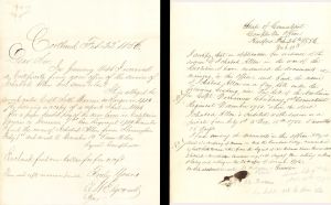 1856 dated Letters - American Revolutionary War Document