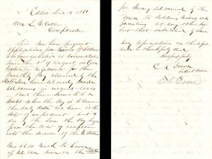 Letter Regarding Civil War Soldiers Payments - 1861 dated Civil War Document