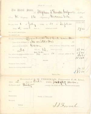 Civil War Discharge Paper - 1862 dated Civil War Document