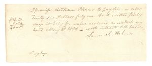 1800 Promissory Note - Early Documents