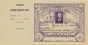 Patria, Religion Y Familia - 1943 dated Cuba Bond