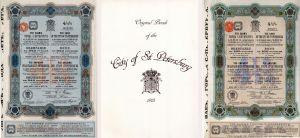 2 Bonds of City of St Petersburg in Folder - Foreign Bonds