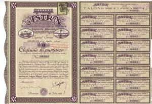 Astra Prima Fabrica  - 1925 dated 500 Lei Bond