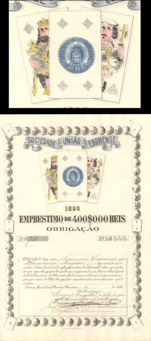 Sociedade Uniao Eborense - 1895 dated Foreign Bonds