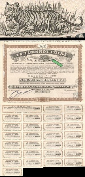 La Turnhoutoise - 1944 dated Foreign Bonds