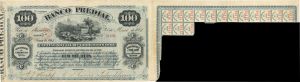 Banco Predial - 1881 dated 100 Reis Bond