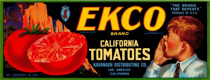 Ekco - Fruit Crate Label