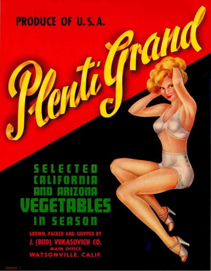 Plenti Grand - Fruit Crate Label