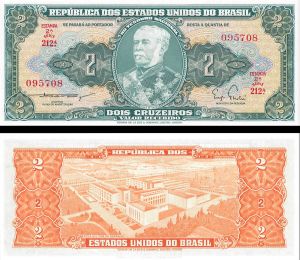 Brazil - 2 Cruzeiros- P-157a - ND 1956-58 dated Foreign Paper Money