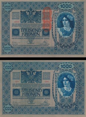 Austria - 1,000 Kronen - P-59 - 1919 dated Foreign Paper Money