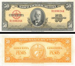 Cuba - 50 Pesos - P-81b - 1958 dated Foreign Paper Money
