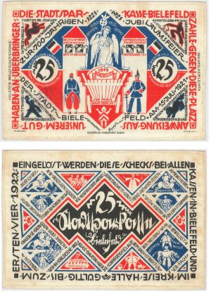 Germany - 1921 dated Silk Notgeld Currency