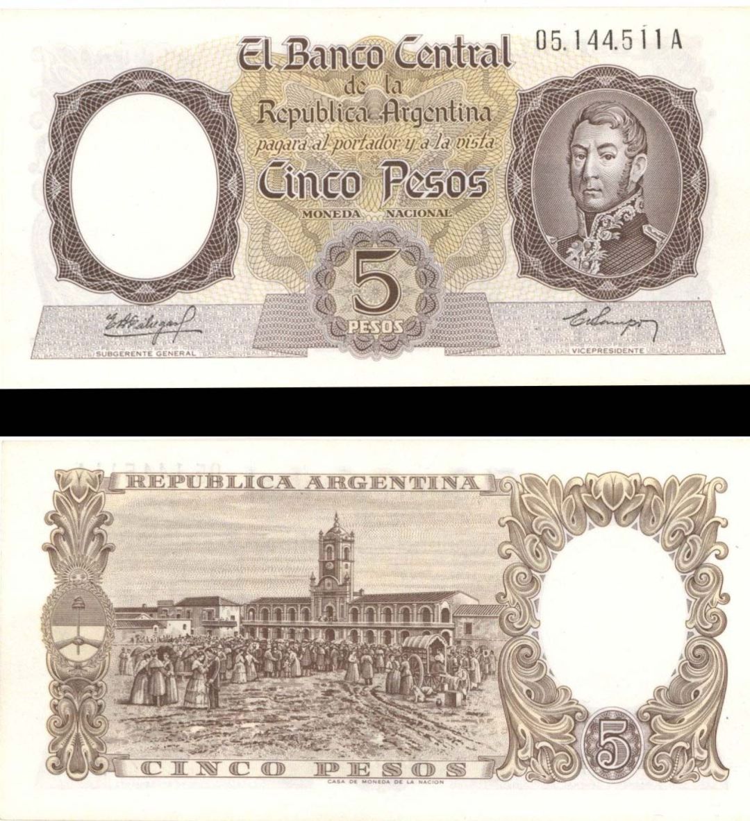 Argentina - 5 Pesos - P-275a - Foreign Paper Money