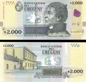 Uruguay - 2000 Pesos - P-99 -2015 dated Foreign Paper Money