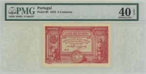 Portugal - 5 Centavos - P-98 - 1918 dated Foreign Paper Money