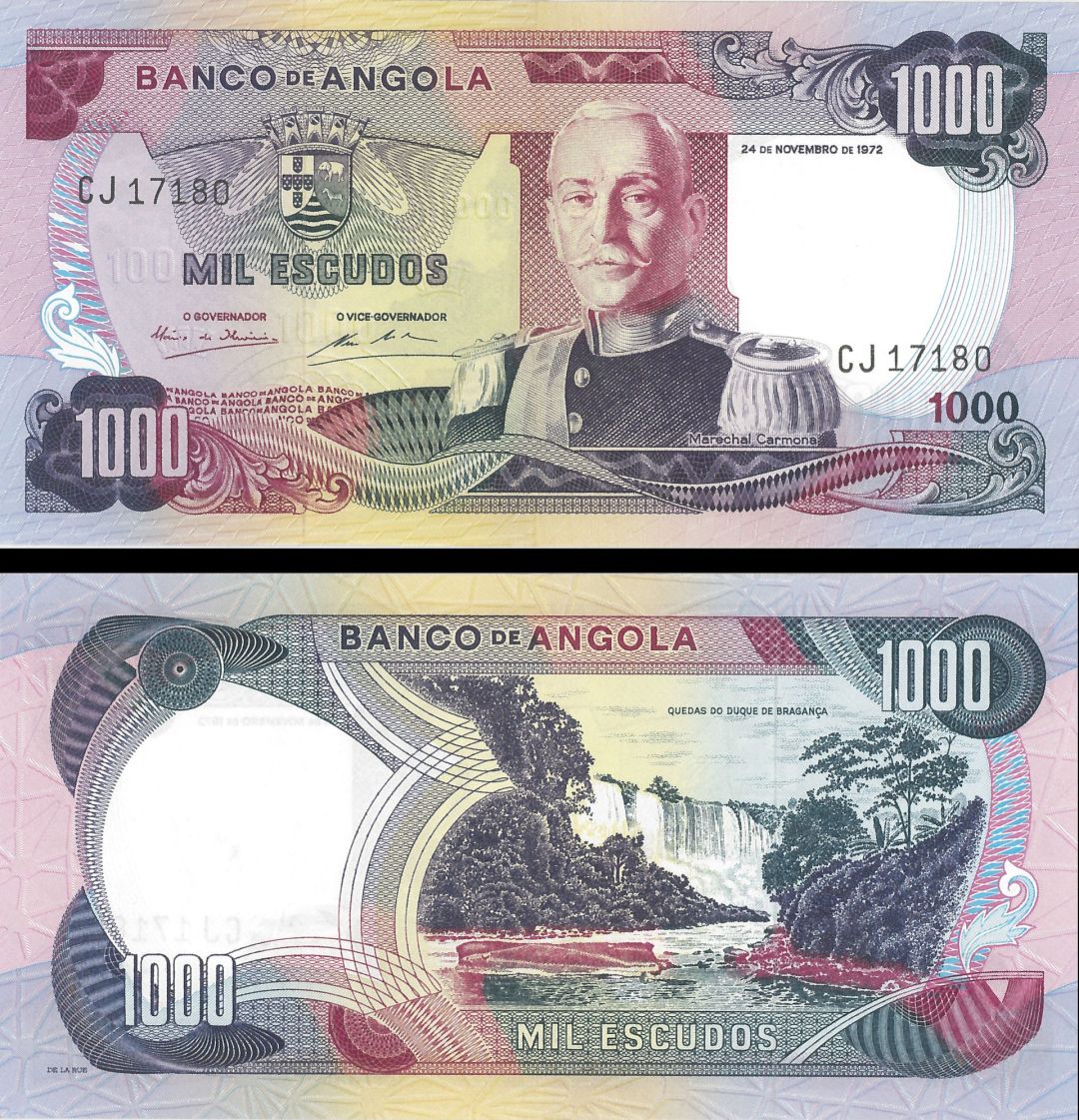 Angola - 1000 Escudos - P-103 - 1972 dated Foreign Paper Money