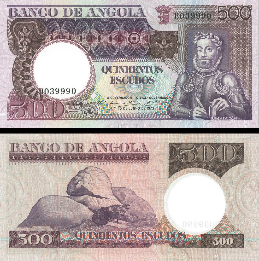 Angola - 500 Escudos - P-107 -  1973 dated Foreign Paper Money