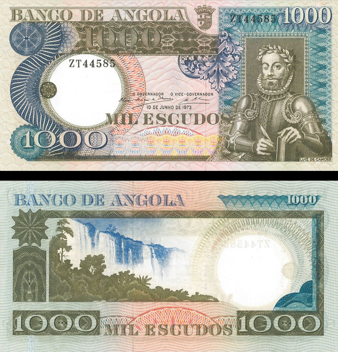 Angola - 1000 Escudos - P-108 - 1973 dated Foreign Paper Money