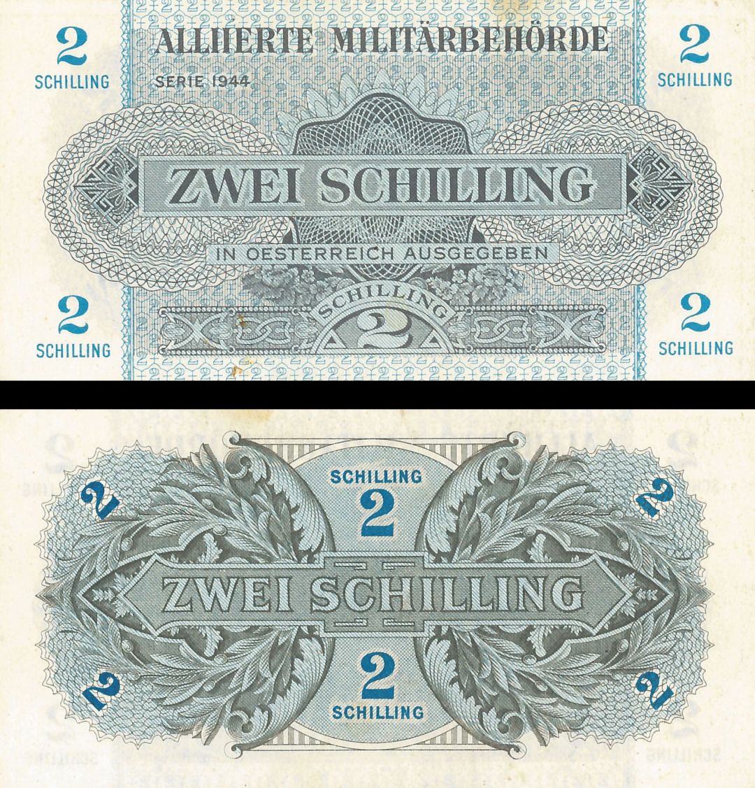 Austria - 2 Schilling - P-104a - 1944 dated Foreign Paper Money