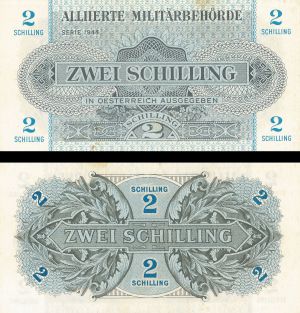 Austria - 2 Schilling - P-104a - 1944 dated Foreign Paper Money