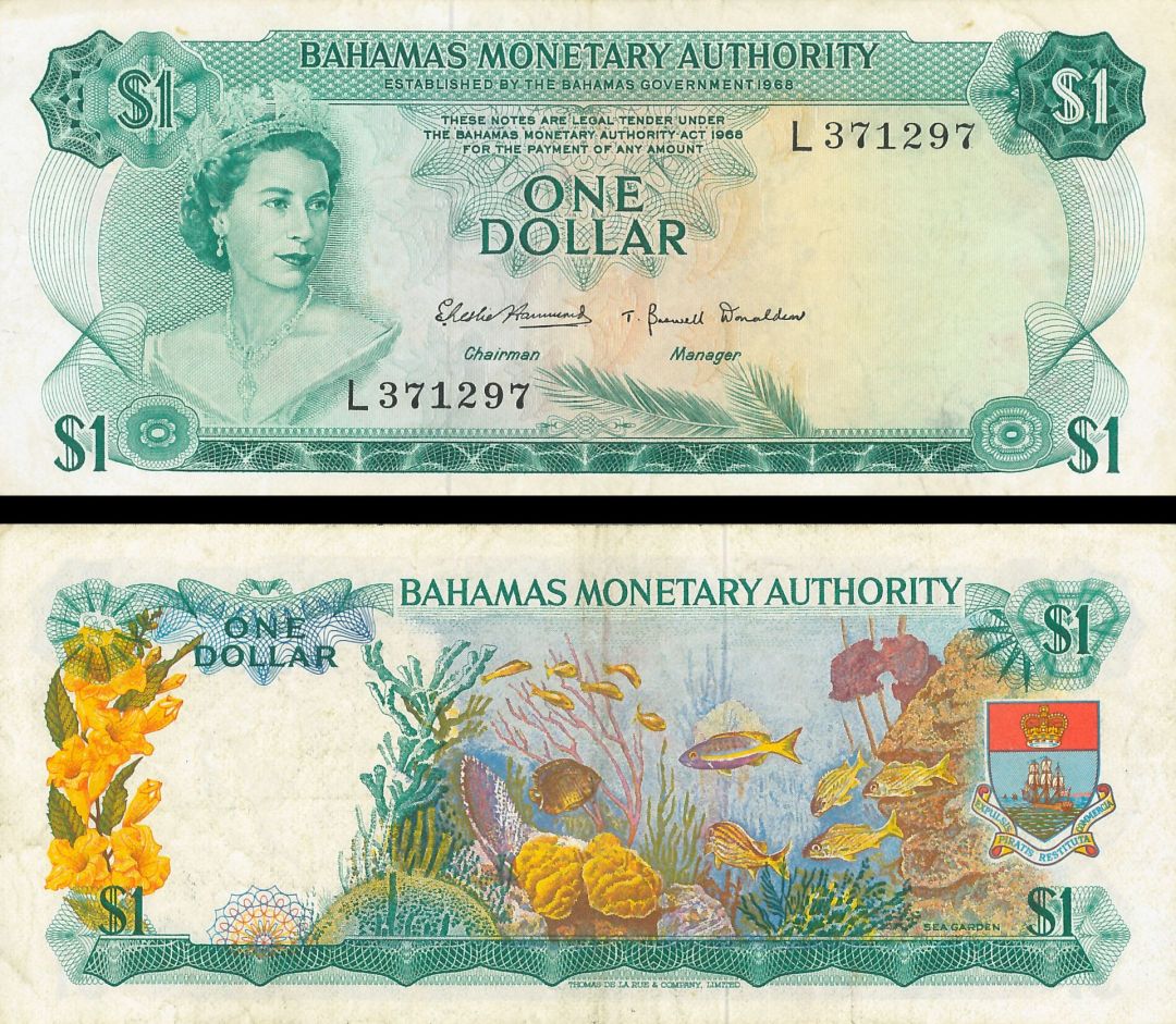 Bahamas - 1 Dollar - P-27a - 1968 dted Foreign Paper Money