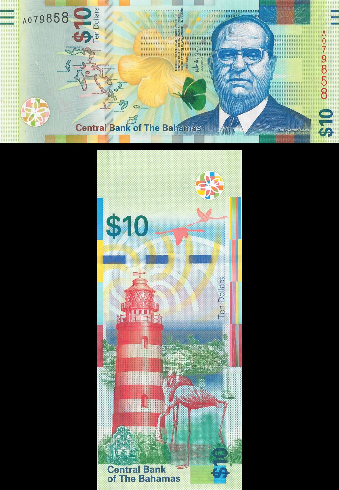 Bahamas - 10 Dollars - P-New - 2016 dated Foreign Paper Money