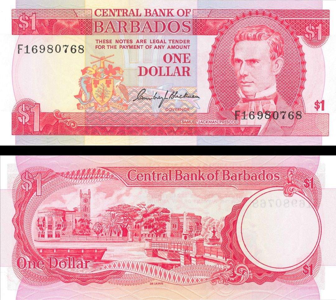 Barbados -1 Dollar - P-29a - 1973 dated Foreign Paper Money