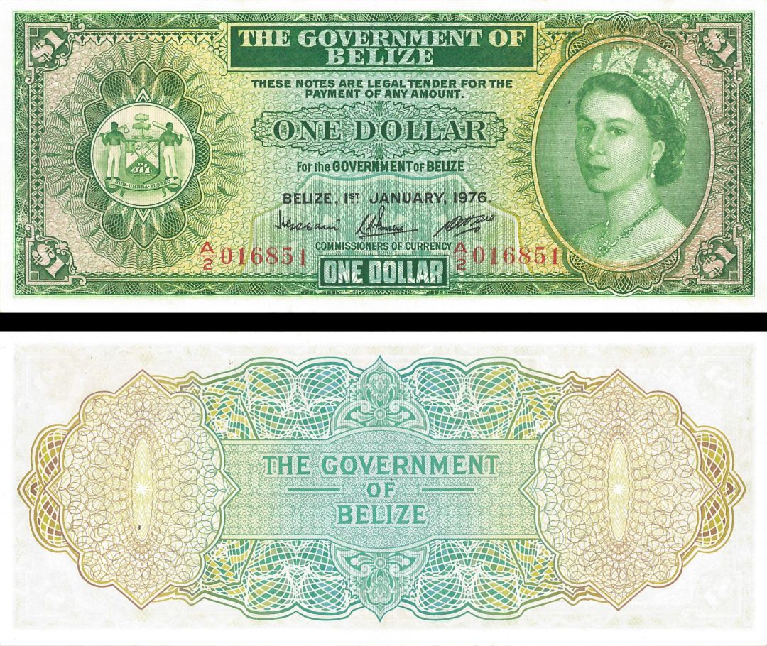 Belize - 1 Dollar - P-33c - 1976 dated Foreign Paper Money