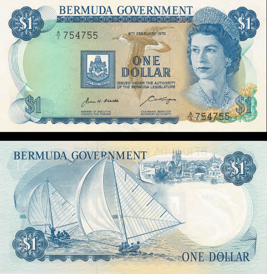 Bermuda - 1 Dollar - P-23a - 1970 dated Foreign Paper Money