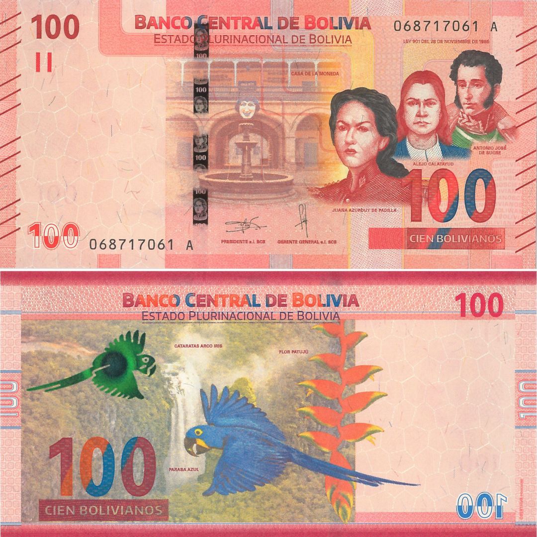 Bolivia - 100 Bolivianos - P-New - 2019 dated Foreign Paper Money