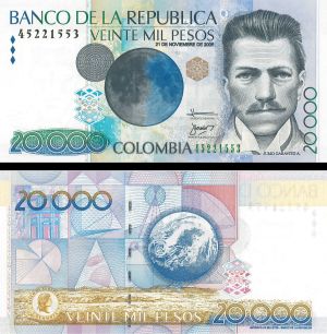 Colombia - 20,000 Pesos - P-454n - 2006 dated Foreign Paper Money