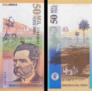 Columbia - 50,000 Pesos - P-455h - 2006 dated Foreign Paper Money