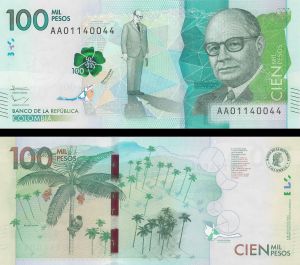 Colombia - 100,000 Pesos - P-463 - 2014 dated Foreign Paper Money