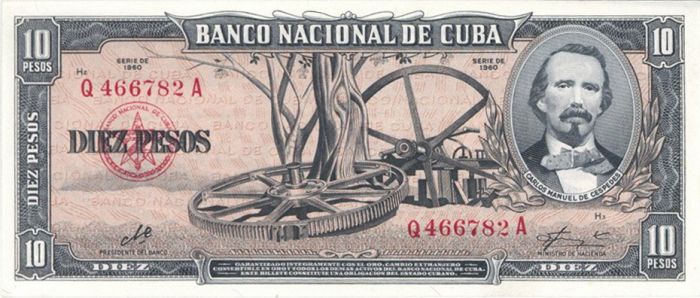 Cuba - 10 Pesos - P-88c - 1960 dated Foreign Paper Money