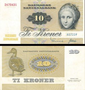 Denmark - 10 Kroner - P-48a - 1972 dated Foreign Paper Money