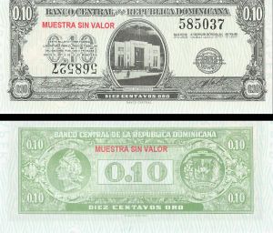 Dominican Republic - 10 Centavos Oro - P-86a - 1961 dated Foreign Paper Money