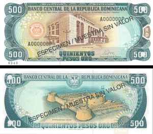 Dominican Republic - 500 Pesos Oro - P-157s2 - 1997 dated Foreign Paper Money