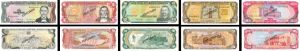 Dominican Republic -  Set of 5 (1-1000 Pesos Oro) - P-117s1-120s1, 124s1 - 1980 dated Foreign Paper Money