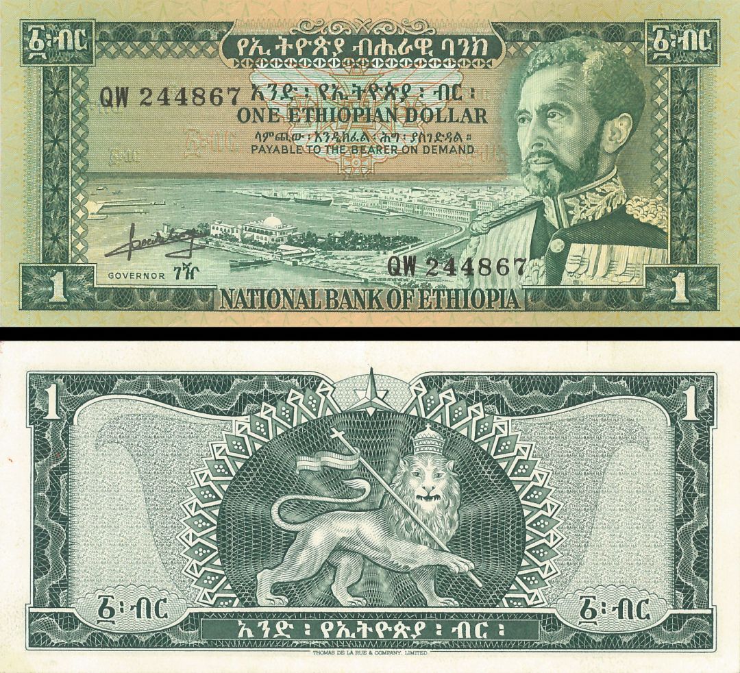 Ethiopia - One Ethiopian dollar - P-25a - dated 1966 Foreign Paper Money