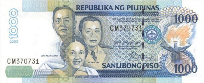 Philippines - 1000 Piso - P-197a - 2002 dated Foreign Paper Money